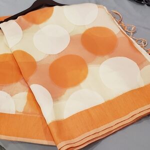 🖤 Polka Dot Kora Cotton Saree ✨ Lightweight • Elegant • Timeless Look 🌸